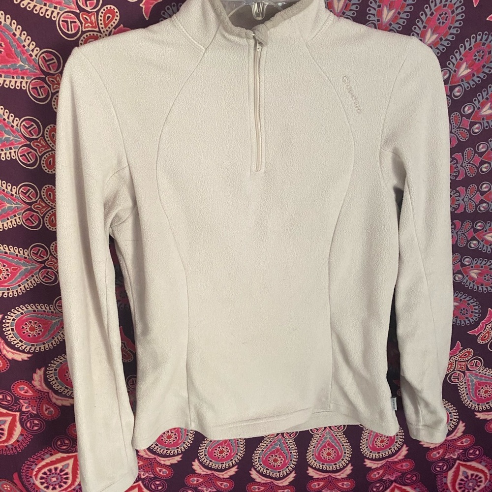 Turtle neck half zip jacket